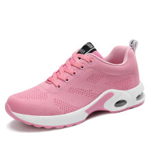 (1727-2 dense network pink, 43) New Men Women Tight Mesh Flyknit Sneakers All Match Comfort Casual Sports Walking Shoes