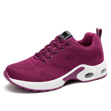 (1727-2 dense network purple, 37) New Men Women Tight Mesh Flyknit Sneakers All Match Comfort Casual Sports Walking Shoes