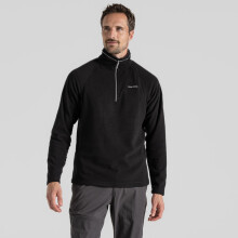 (L, Black) Craghopper Mens Corey VI Half Zip Outdoor Walking Hiking Pullover Fleece