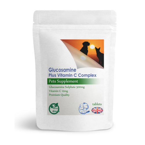 Glucosamine 500mg & Vitamin C Complex (90 Tablets) Pets Support UK