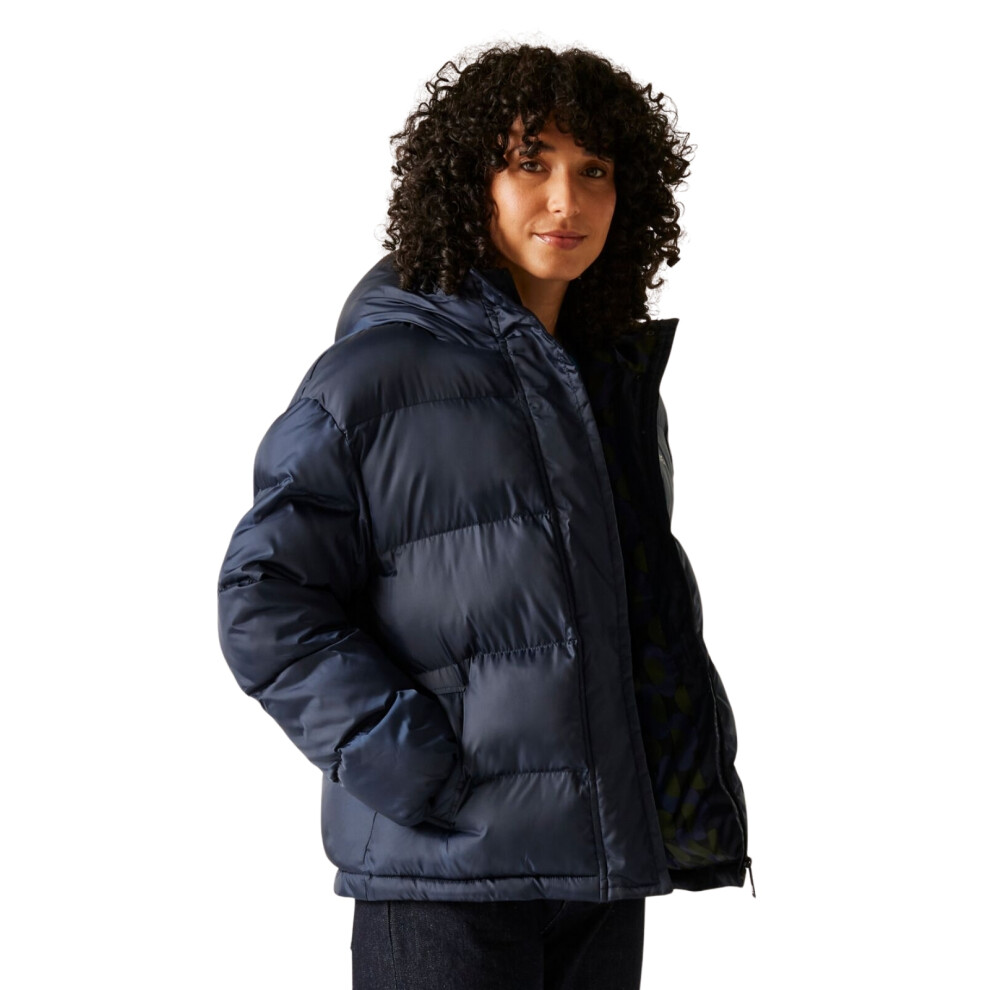 Regatta Women's Orla Kiely Quilted Oversized-Fit Jacket Blue Size 20 - Image 3
