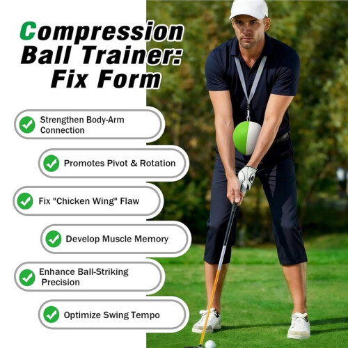 Compression  Swing Trainer  - Master Forearm Connection & Impact Position Fix Chicken Wing Scooping 1