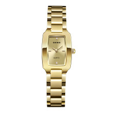 (Gold surface gold steel belt) Premium Hot Sale Trendy Square Quartz Watch for Women, Waterproof Fashion Ladies Wristwatch