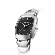 (Silver black surface-women's model) Premium Women Imitation Automatic Watch, Diamond Inlaid Waterproof Fashion Wrist Watch for Teen Girls Students