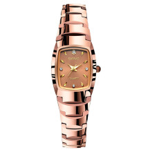 (Rose gold-women's model) Premium Women Imitation Automatic Watch, Diamond Inlaid Waterproof Fashion Wrist Watch for Teen Girls Students