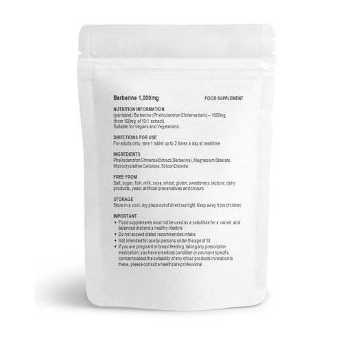 30 Tablets - Berberine Extract 1000mg, Cholesterol, Blood Sugar, Heart 2