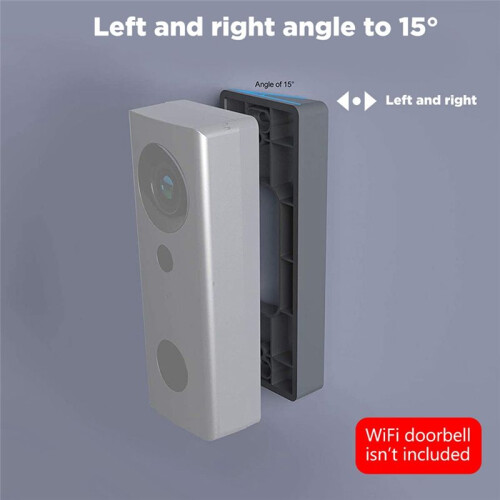 2X Support de Sonnette à Angle Réglable pour Sonnette Vidéo Ring Support de Sonnette Domestique Réglable (Gauche et Droite) 2