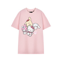 (Small) Hello Kitty Short Sleeved T-Shirt (Womens Pink)