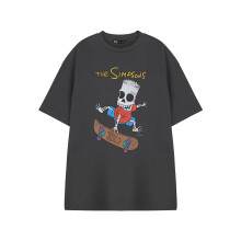 (Large) The Simpsons Short Sleeved T-Shirt (Mens Grey)