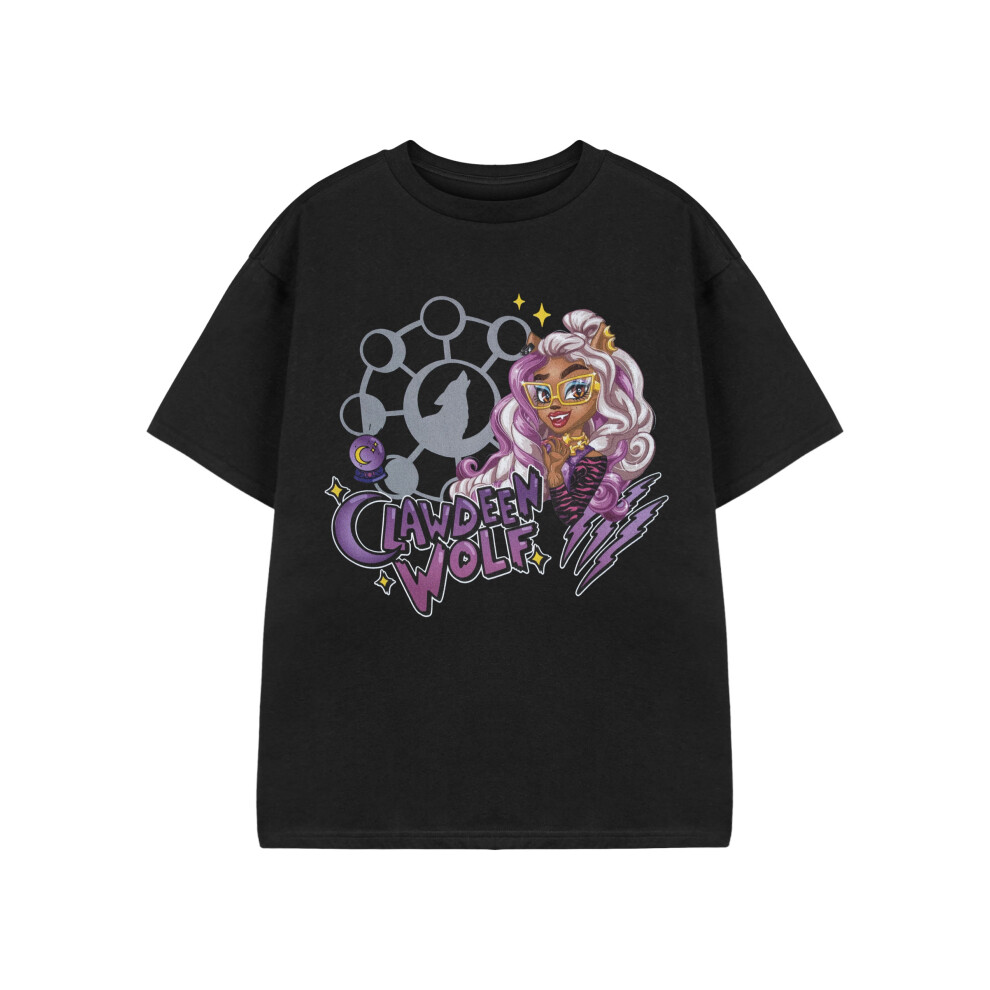 Monster High (13-14 Years) Short Sleeved T-Shirt (Girls Black)
