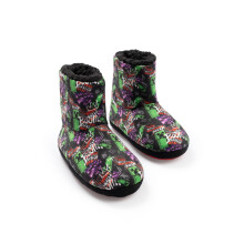 (12 UK Child) Minecraft Slipper Boots (Boys Multicoloured)