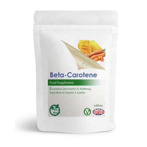 Beta Carotene 8mg - 120 Tablets (V) Vitamin A - UK 2