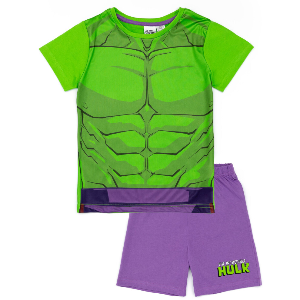 Marvel (2-3 Years) Hulk Short Sleeve Short Leg Pyjama Set (Boys Green)