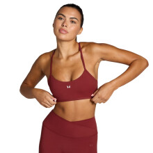 (8 UK, Cherry) MyProtein Womens/Ladies Tempo Low Impact Spaghetti Strap Sports Bra