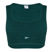 (M, Forest Green) Reebok Womens/Ladies Classic Cropped Polyester Fitted Tank Top