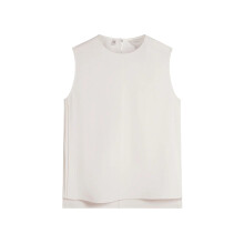 (14 UK, Ivory) Ted Baker Womens/Ladies Plain Sleeveless Shirt