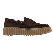 (6 UK, Dark Brown) Clarks Womens/Ladies Torhill Leather Moc Toe Platform Boat Shoes