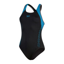 (6 UK, Black/Blue) Speedo Womens/Ladies Abstract One Piece Swimsuit