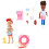 Barbie Barbie Striped Beach Doll (Pack of 2) 1