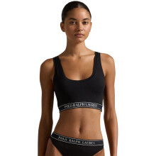 (14 UK, Black) Ralph Lauren Womens/Ladies Logo Scoop Neck Bralette