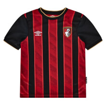 (7-8 Years, Caviar/Red) Umbro Childrens/Kids AFC Bournemouth Ribbed Collar Football Jersey
