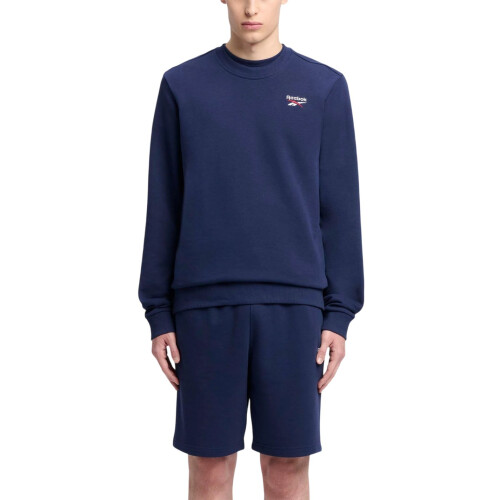 Reebok (L, Navy) Reebok Mens Identity Small Logo Sweatshirt 1