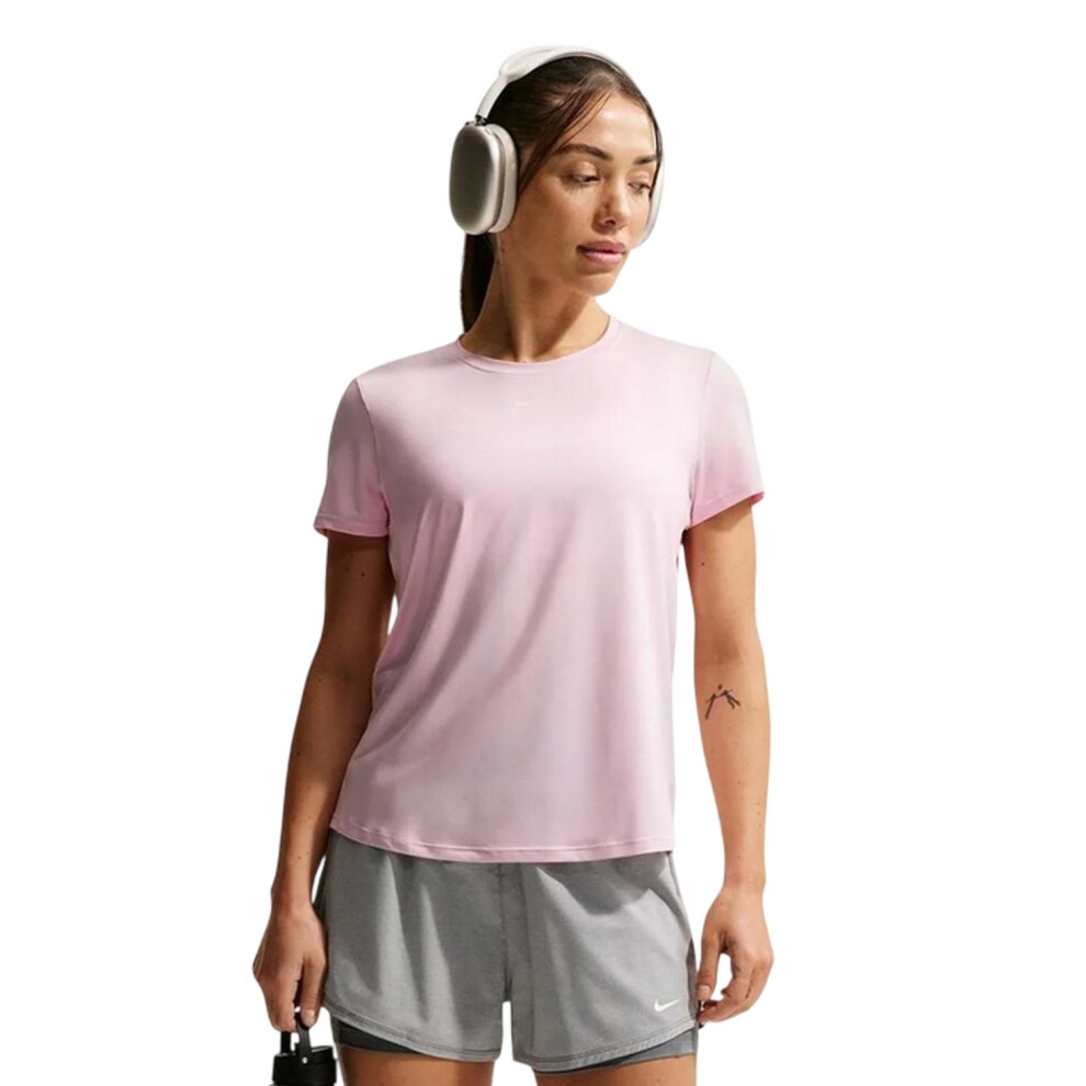 Nike (8 Uk, Pink Foam) Womens/Ladies One Dri-Fit Standard Top