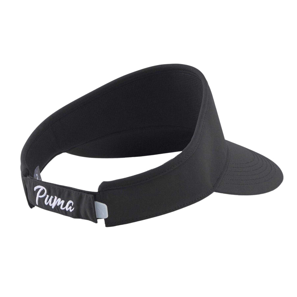 Puma (One Size, White/Black) Embroidered Logo Golf Visor