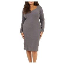 (18 UK, Slate) Brave Soul Womens/Ladies Notch Neck Midi Dress