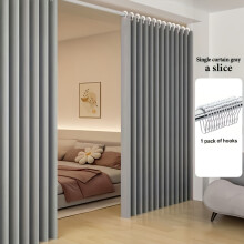 (Grey, 180*240cm) Foldable Beige Large Partition Door Curtain | Stylish, Warm All Seasons, Fashionable Home Decoration, Easy to Store