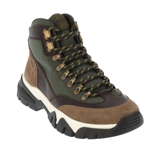Boss Mens Panelled Material Mix Ankle Boots