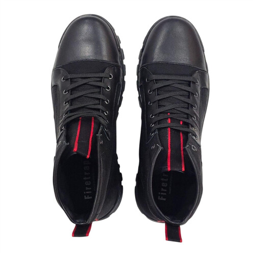 (10 UK, Black) Firetrap Mens Lucas Leather Combat Boots 1
