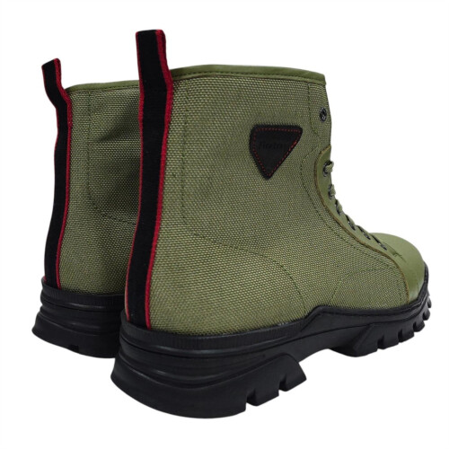 (10 UK, Light Green) Firetrap Mens Lucas Leather Combat Boots 1