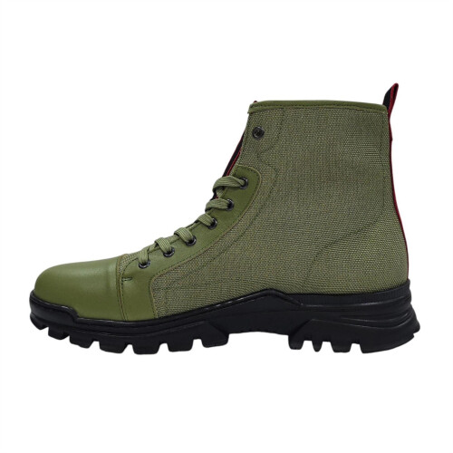 (10 UK, Light Green) Firetrap Mens Lucas Leather Combat Boots 2