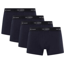 (M, Navy) Ted Baker Mens Plain Boxer Shorts (Pack of 4)