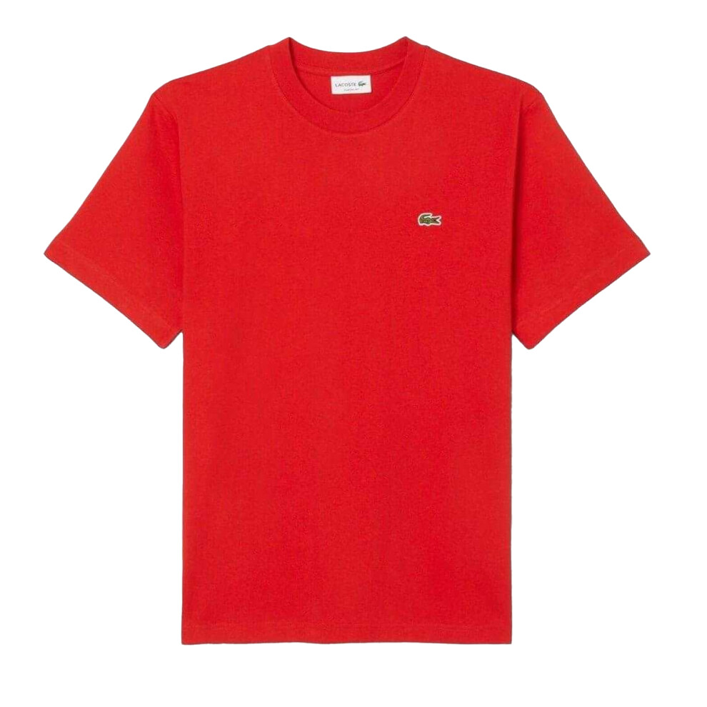 Lacoste (L, Red) Mens Embroidered Logo T-Shirt
