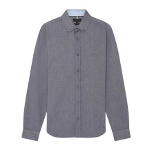 (S, Navy) Ted Baker Mens Oxford Regular Long-Sleeved Button-Down Shirt