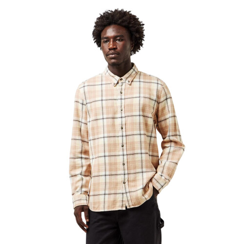 Timberland (L, Angora) Timberland Mens Checked Casual Button-Down Shirt 2