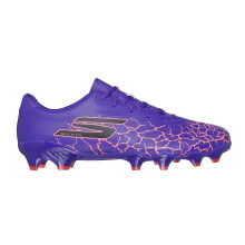 (12 UK, Purple/Black) Skechers Unisex Adult SKX 1.5 Cracked Firm Ground Football Boots