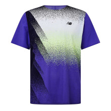 (M, Blue) New Balance Mens Race Day Speckle Logo T-Shirt