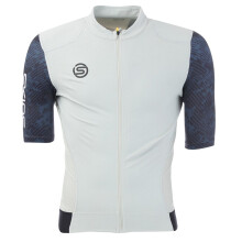 (XS, Blue/White) Skins Mens Elite Mock Neck Cycling Top