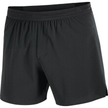 (XL, Black) Salomon Mens Aero Stow 5 Lightweight Running Shorts