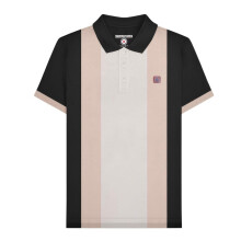 Lambretta Mens Panel Short-Sleeved Polo Shirt