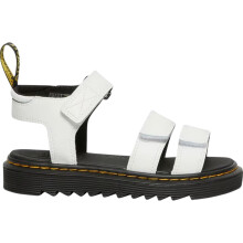 (12 UK Child, White) Dr Martens Childrens/Kids Klaire Leather Platform Sandals