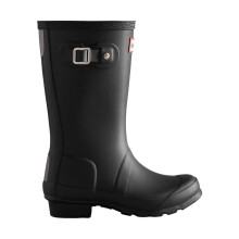 (2 UK, Black) Hunter Childrens/Kids Original Waterproof Low Heel Wellington Boots
