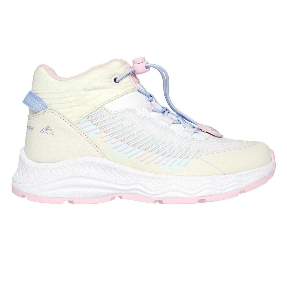 Skechers (10 Uk Child, Off White/Pink) Childrens/Kids Adventurer Low Cut Trainers