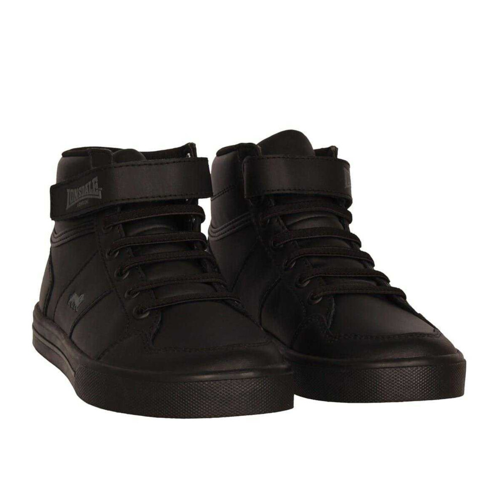 Lonsdale (10 Uk Child, Black/Charcoal) Childrens/Kids Canons Trainers