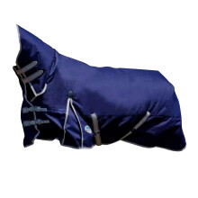 (4 ft, Navy/Silver/Red) Weatherbeeta Comfitec Lite Plus Essential Combo Neck Turnout Rug