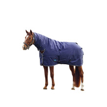 (4' 6", Navy/Charcoal) Weatherbeeta Comfitec Tyro Combo Neck 360g Horse Turnout Rug