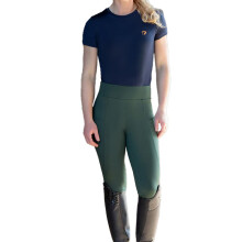 (11-12 Years, Forest Green) Hy Childrens/Kids Melton Horse Riding Tights